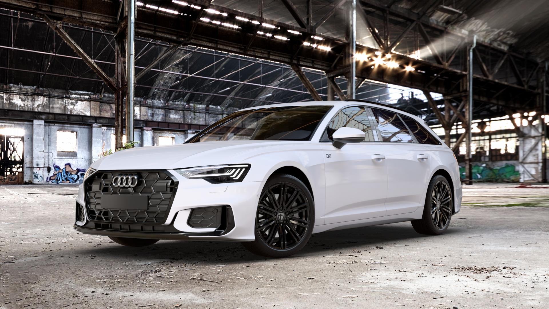TOMASON TN18 black painted Felge mit Reifen schwarz in 20Zoll Winterfelge Alufelge auf weissem Audi A6 Typ F2/C8 (Avant) Facelift 2,0l 35 TDI 120kW Mild-Hybrid (163 PS) 40 150kW (204 quattro TFSI 3,0l 45 180kW (245 195kW (265 50 210kW (286 e Hybrid 55 250k ⬇️ mit 15mm Tieferlegung ⬇️ Old Industrial Hall_max_5300mm_2024 Frontansicht_1