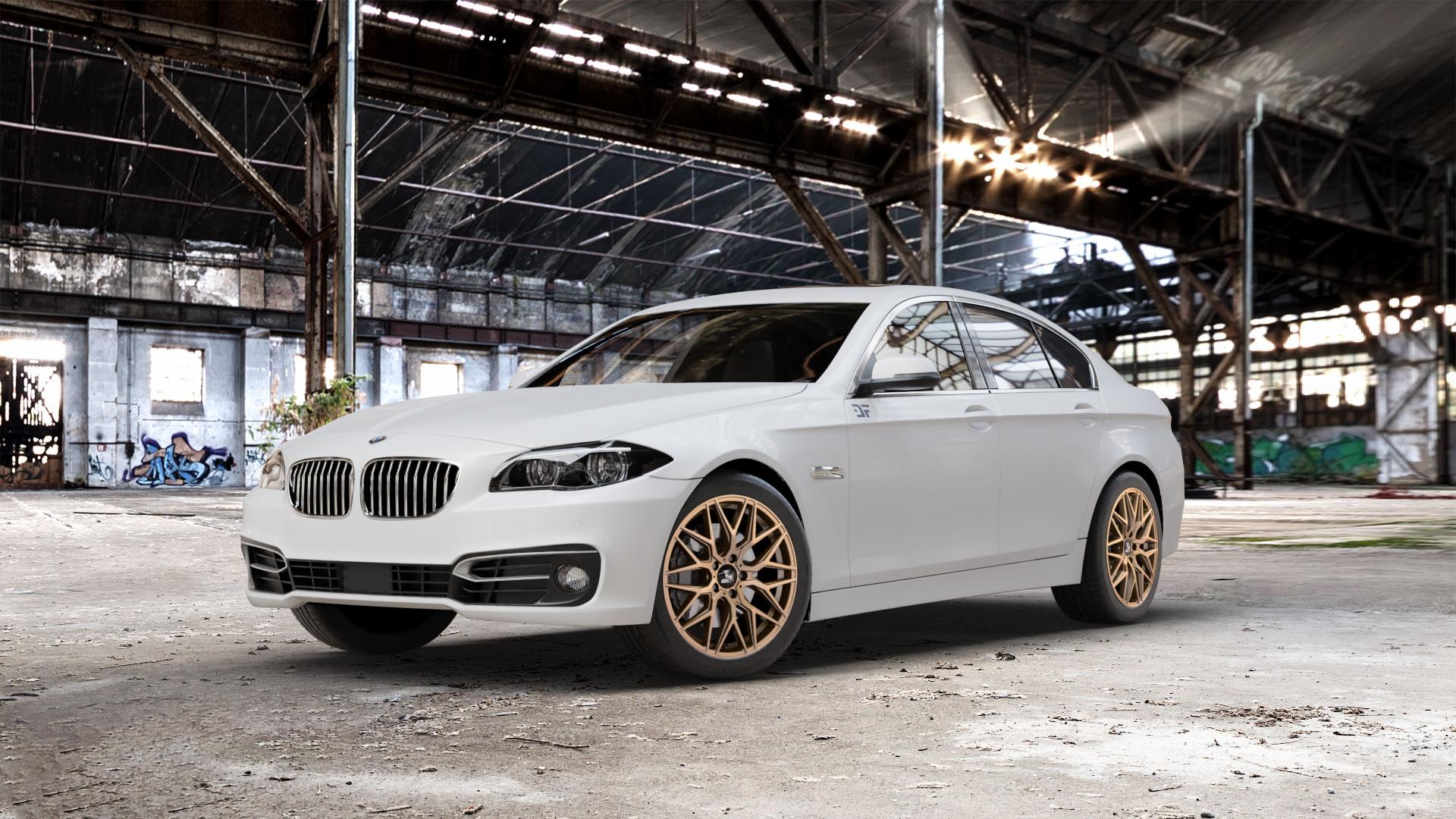 Ultrawheels UA1E BRONZE MATT Felge mit Reifen in 18Zoll Winterfelge Alufelge auf weissem BMW 523i Typ F10 (Limousine) 528i 535i 550i 520d 525d 530d 535d xDrive 520i 530i M5 M550d 518d ActiveHybrid 5L (F10) 5er Limousine (5L, HY) Lang (KL) ⬇️ mit 15mm Tieferlegung ⬇️ Old Industrial Hall_max_5300mm_2024 Frontansicht_1