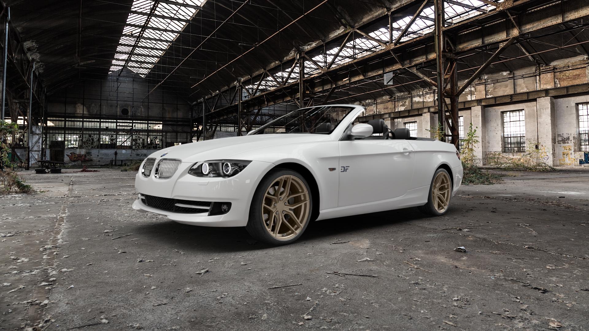 Z-Performance ZP2.1 Cafe Americano Felge mit Reifen bronze in 19Zoll Winterfelge Alufelge auf weissem BMW M3 Typ E93 (Cabrio) 3er Cabrio (392C, 3C) ⬇️ mit 15mm Tieferlegung ⬇️ Old Industrial Hall_max5000mm_2022 Frontansicht_1