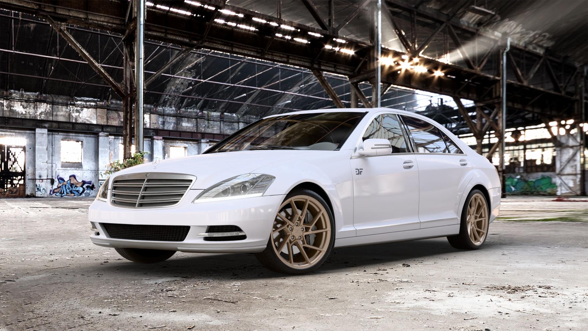 Z-Performance ZP3.1 FlowForged Cafe Americano Felge mit Reifen bronze in 20Zoll Winterfelge Alufelge auf weissem Mercedes S-Klasse Typ W221 3,5l S 350 200kW (272 PS) 5,5l 500 285kW (387 4,7l 450 250kW (340 3,0l 320 CDI 173kW (235 4,0l 420 235kW (320 6,2l 63 AMG 386kW (525 4 ⬇️ mit 15mm Tieferlegung ⬇️ Old Industrial Hall_max_5300mm_2024 Frontansicht_1