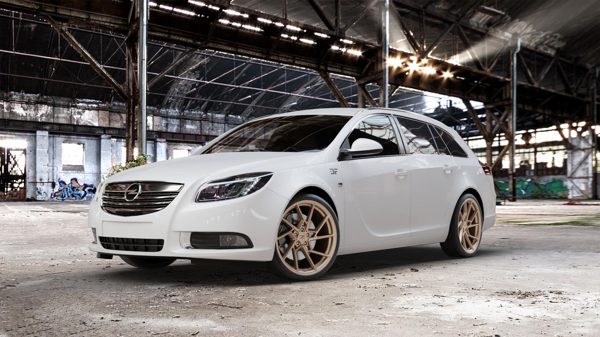 Z-Performance ZP3.1 FlowForged Cafe Americano Felge mit Reifen bronze in 20Zoll Winterfelge Alufelge auf weissem Opel Insignia I Sports Tourer Facelift ⬇️ mit 15mm Tieferlegung ⬇️ Old Industrial Hall_max_5300mm_2024 Frontansicht_1